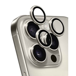 Back Camera Lens with Bracket & Bezel for iPhone 16 Pro / 16 Pro Max (Premium) (NATURAL TITANIUM) (3 Piece Set)