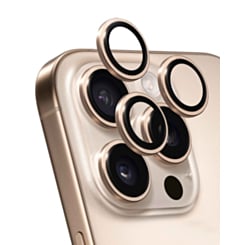 Back Camera Lens with Bracket & Bezel for iPhone 16 Pro / 16 Pro Max (Premium) (DESERT TITANIUM) (3 Piece Set)