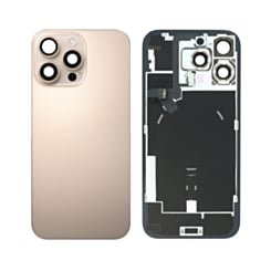 Back Glass with Frame and MagSafe Magnet for iPhone 16 Pro Max (DESERT TITANIUM) (Service Pack)