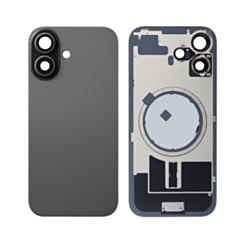 Back Glass with Frame and MagSafe Magnet for iPhone 17 (NO LOGO) (BLACK)