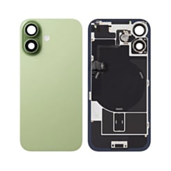 Back Glass with Frame and Wireless NFC Charging Flex and MagSafe Magnet for iPhone 17 (NO LOGO) (SAGE)