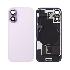 Back Glass with Frame and Wireless NFC Charging Flex and MagSafe Magnet for iPhone 17 (NO LOGO) (LAVENDER)
