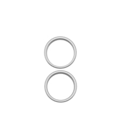 Back Camera Bezel Ring Only for iPhone 17 (WHITE) (2 Piece Set)