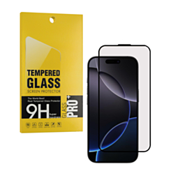 Anti-Scratch Edge to Edge Black Rim Coverage for iPhone 16 Pro / 17 (2.5D / 1 Piece)