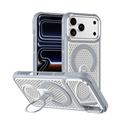 Honeycomb Design 360 Rotating Ring Kickstand Case (GRAY) for iPhone 17 Pro (Only Ground Shipping)