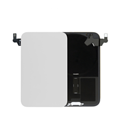 Back Glass with Frame and Wireless NFC Charging Flex and MagSafe Magnet for iPhone 17 Pro (NO LOGO) (SILVER)