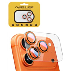 Clear Back Camera Tempered Glass with Metal Ring for 17 Pro (COSMIC ORANGE)