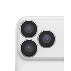 Back Camera Lens with Bracket & Bezel for iPhone 17 Pro / 17 Pro Max (SILVER) (3 Piece Set) (Premium)