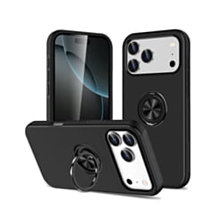 Dual Layer Case with Magnetic Ring for iPhone 17 Pro / 18 Pro (BLACK) (Only Ground Shipping)
