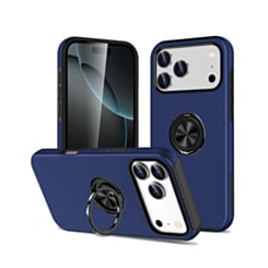 Dual Layer Case with Magnetic Ring for iPhone 17 Pro / 18 Pro (NAVY) (Only Ground Shipping)