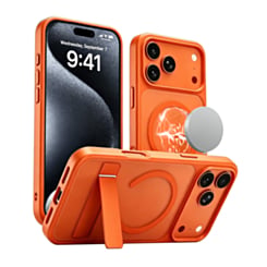 Magnetic Dual-Stand Protective Case for iPhone 17 Pro / 18 Pro (ORANGE) (Only Ground Shipping)