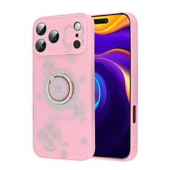 Luxury Printed Ring Holder Case for iPhone 17 Pro / 18 Pro (PINK MANDALA) (Only Ground Shipping)