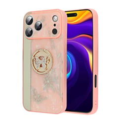Luxury Printed Ring Holder Case for iPhone 17 Pro / 18 Pro (PINK DREAMCATCHER) (Only Ground Shipping)