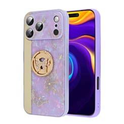 Luxury Printed Ring Holder Case for iPhone 17 Pro / 18 Pro (PURPLE DREAMCATCHER) (Only Ground Shipping)