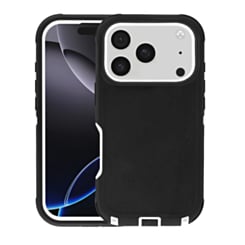 Heavy Duty Case for iPhone 17 Pro / 18 Pro (BLACK / WHITE) (Only Ground Shipping)
