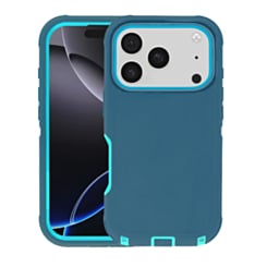 Heavy Duty Case for iPhone 17 Pro / 18 Pro (TEAL / LIGHT TEAL) (Only Ground Shipping)