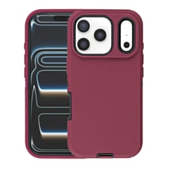 Heavy Duty Case for iPhone 17 Pro / 18 Pro (MAROON / BLACK) (Only Ground Shipping)