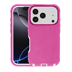 Heavy Duty Case for iPhone 17 Pro / 18 Pro (PINK / WHITE) (Only Ground Shipping)