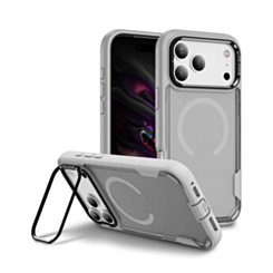 Shockproof Magsafe Case with Camera Stand for iPhone 17 Pro / 18 Pro (GRAY) (Only Ground Shipping)