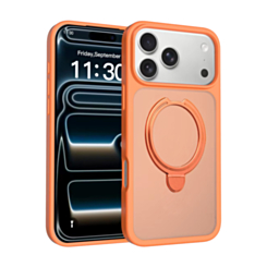 Slim Clear Case with Foldable Ring Stand for iPhone 17 Pro / 18 Pro (ORANGE) (Only Ground Shipping)