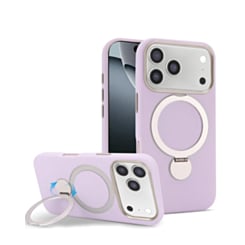 Silicone Magnetic Ring Stand Case for iPhone 17 Pro / 18 Pro (LILAC) (Only Ground Shipping)