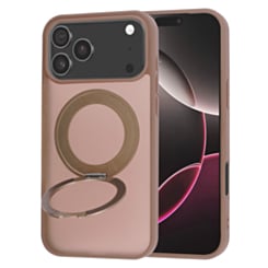 New 360 Ring Kickstand Magnetic Case for iPhone 17 Pro / 18 Pro (BROWN) (Only Ground Shipping)
