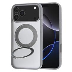 New 360 Ring Kickstand Magnetic Case for iPhone 17 Pro / 18 Pro (GRAY) (Only Ground Shipping)