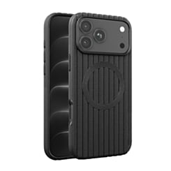 Vertical Line Texture MagSafe Case for iPhone 17 Pro / 18 Pro (BLACK) (Only Ground Shipping)
