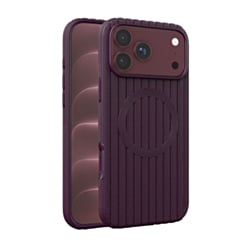 Vertical Line Texture MagSafe Case for iPhone 17 Pro / 18 Pro (Burgundy) (Only Ground Shipping)