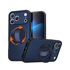 Textured Shockproof Case with 360 Rotating Ring Stand for iPhone 17 Pro / 18 Pro (BLUE) (Only Ground Shipping)