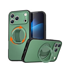 Textured Shockproof Case with 360 Rotating Ring Stand for iPhone 17 Pro / 18 Pro (GREEN) (Only Ground Shipping)