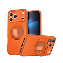 Textured Shockproof Case with 360 Rotating Ring Stand for iPhone 17 Pro / 18 Pro (ORANGE) (Only Ground Shipping)