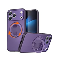 Textured Shockproof Case with 360 Rotating Ring Stand for iPhone 17 Pro / 18 Pro (PURPLE) (Only Ground Shipping)