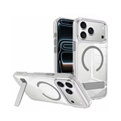 Magsafe Clear Case with Metal Stand for iPhone 17 Pro / 18 Pro (GRAY) (Only Ground Shipping)