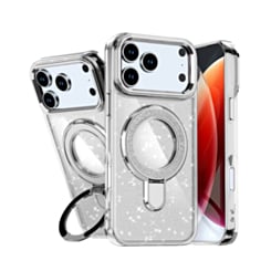 Glitter Ring Stand Protective Case for iPhone 17 Pro / 18 Pro (CLEAR) (Only Ground Shipping)
