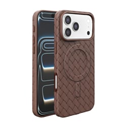 Woven Pattern MagSafe Case for iPhone 17 Pro / 18 Pro (BROWN) (Only Ground Shipping)