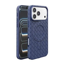 Woven Pattern MagSafe Case for iPhone 17 Pro / 18 Pro (NAVY) (Only Ground Shipping)