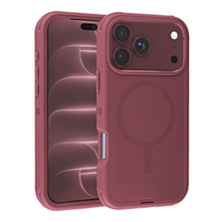 Wireless Charging Heavy Duty Case for iPhone 17 Pro / 18 Pro (Burgundy) (Only Ground Shipping)