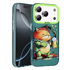 Animal Graffiti Design Wireless Charging Case for iPhone 17 Pro / 18 Pro (ORANGE HOODED CREATURE) (Only Ground Shipping)