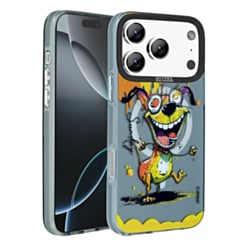 Animal Graffiti Design Wireless Charging Case for iPhone 17 Pro / 18 Pro (BLACK FIRE MONSTER) (Only Ground Shipping)