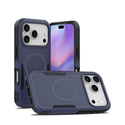 Magnetic Dual-Layer Shockproof Case for iPhone 17 Pro / 18 Pro (NAVY) (Only Ground Shipping)