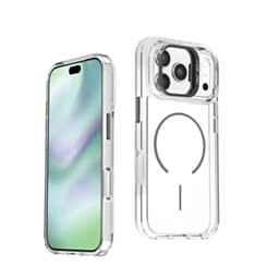 Magnetic Clear Case with Camera Kickstand for iPhone 17 Pro / 18 Pro (BLACK) (Only Ground Shipping)