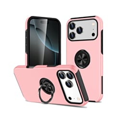 Dual Layer Case with Magnetic Ring for iPhone 17 Pro Max / 18 Pro Max (PINK) (Only Ground Shipping)