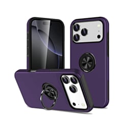 Dual Layer Case with Magnetic Ring for iPhone 17 Pro Max / 18 Pro Max (PURPLE) (Only Ground Shipping)