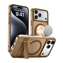 Magnetic Dual-Stand Protective Case for iPhone 17 Pro Max / 18 Pro Max (BROWN) (Only Ground Shipping)
