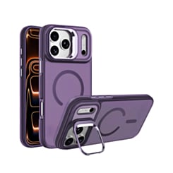 Translucent Slim Case Wireless Charging w/ Stand for iPhone 17 Pro Max / 18 Pro Max (PURPLE) (Only Ground Shipping)