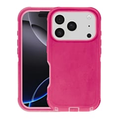 Heavy Duty Case for iPhone 17 Pro Max / 18 Pro Max (PINK / LIGHT PINK) (Only Ground Shipping)