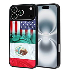 Printing Aluminum Plate Case for iPhone 17 Pro Max / 18 Pro Max (USA Mexico Flag) (Only Ground Shipping)