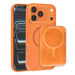 Glitter Magnetic Case with Wallet Slot for iPhone 17 Pro Max / 18 Pro Max (ORANGE) (Only Ground Shipping)