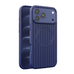 Vertical Line Texture MagSafe Case for iPhone 17 Pro Max / 18 Pro Max (NAVY) (Only Ground Shipping)